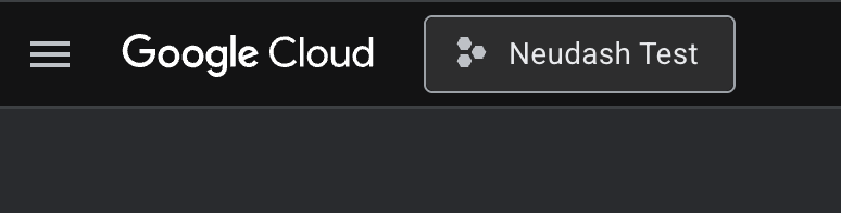 Project selected in dropdown